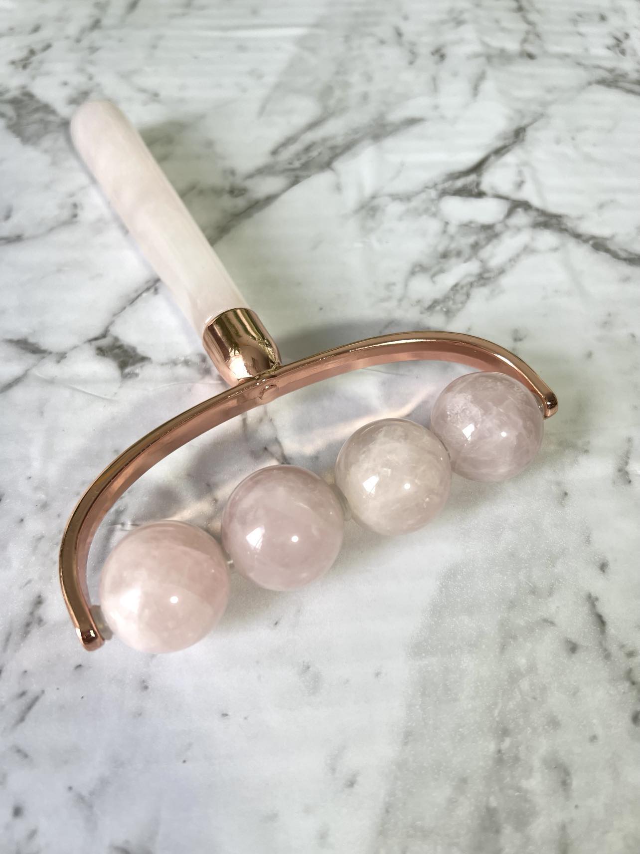Mayella Hand crafted Rose Quartz Body Roller - flush toxins smooth and improve skin texture
