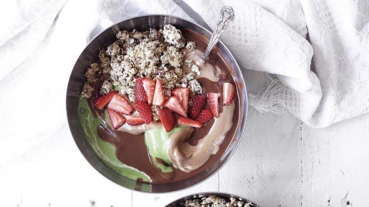 Choc Mint Nice-Cream Bowl Recipe for Valentine's Day - Mayella Organics
