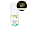 bottle of mayella AHA exfoliating serum in a 15ml glass pump bottle with a white background with a black circle in the top right hand corner that reads beauty shortlist awards 2020 editor's choice