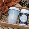 Mayella rest easy organic tea in a cardboard gift box packed with a ceramic takeaway tea cup